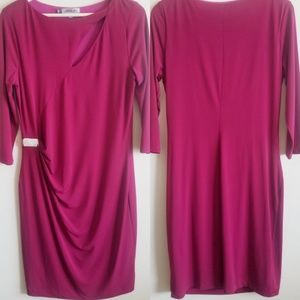Jennifer Lopez - NWOT Slinky Magenta Dress Lrg